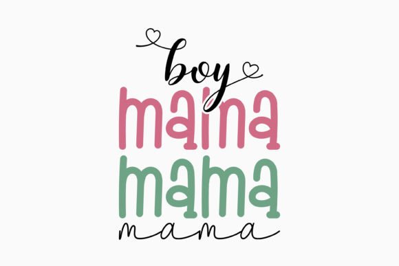 Boy Mama Retro Mothers Day Svg