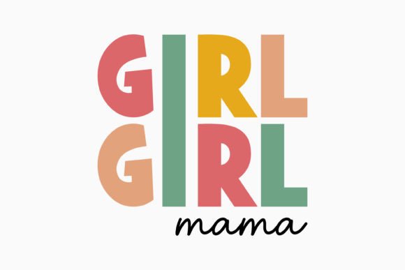 Girl Mama Retro Mothers Day Svg