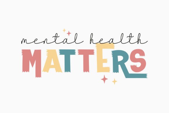 Mental Health Matters Retro Svg Flower
