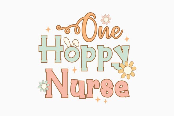One Hoppy Retro Easter Quote Svg Design