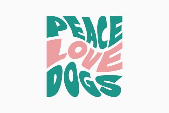 Peace Love Dog Retro Dog SVG