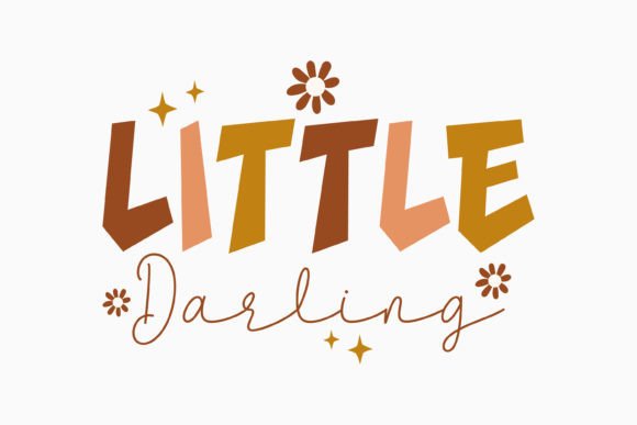 Retro Boho Baby Quotes SVG Little Darli