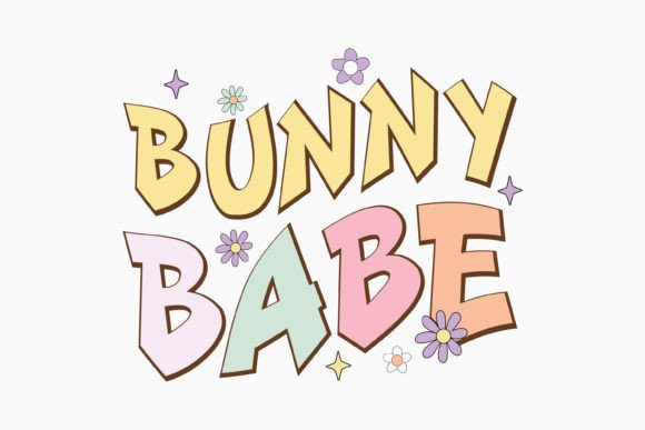 Retro Easter Quotes SVG Bunny Babe