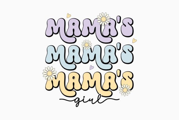 Retro Mothers Day SVG Design Mama s Girl